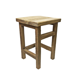 Stołek z drewna egzotycznego Stolik Taboret vintage 50cm